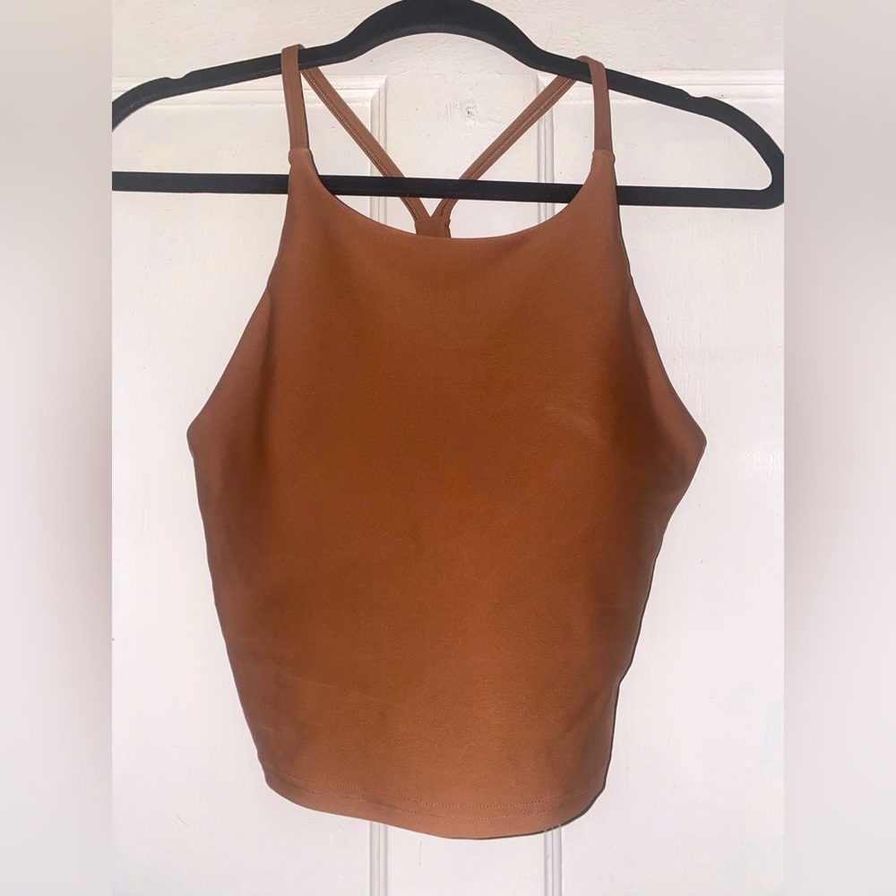 Women's Tan Sleeveless Top